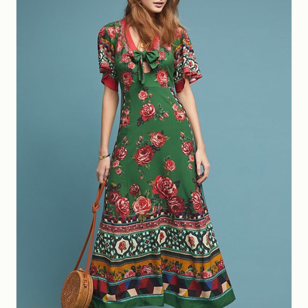 Farm Rio Anthropologie Bolero maxi dress